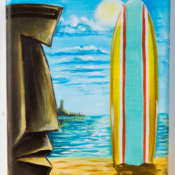 Surf Tiki 9" x 7" painting