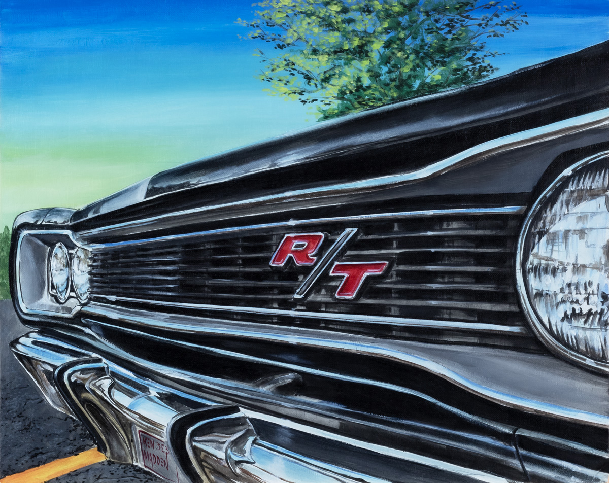 mopar, muscle car, classic car, car show, vintage car, automotive art, original artwork