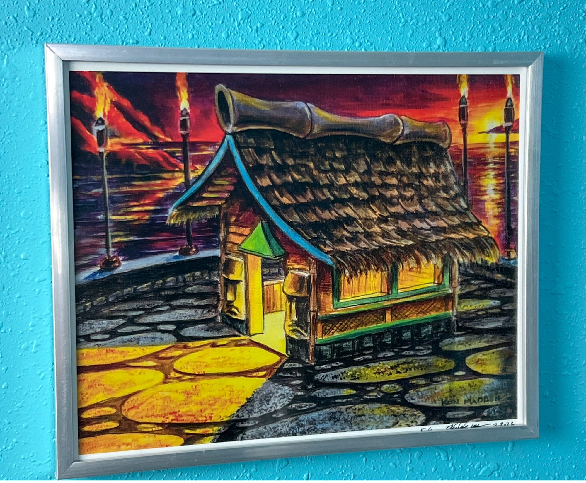 "Island Tiki Hut" 8 x 10" Signed and Numbered Print - Image 4
